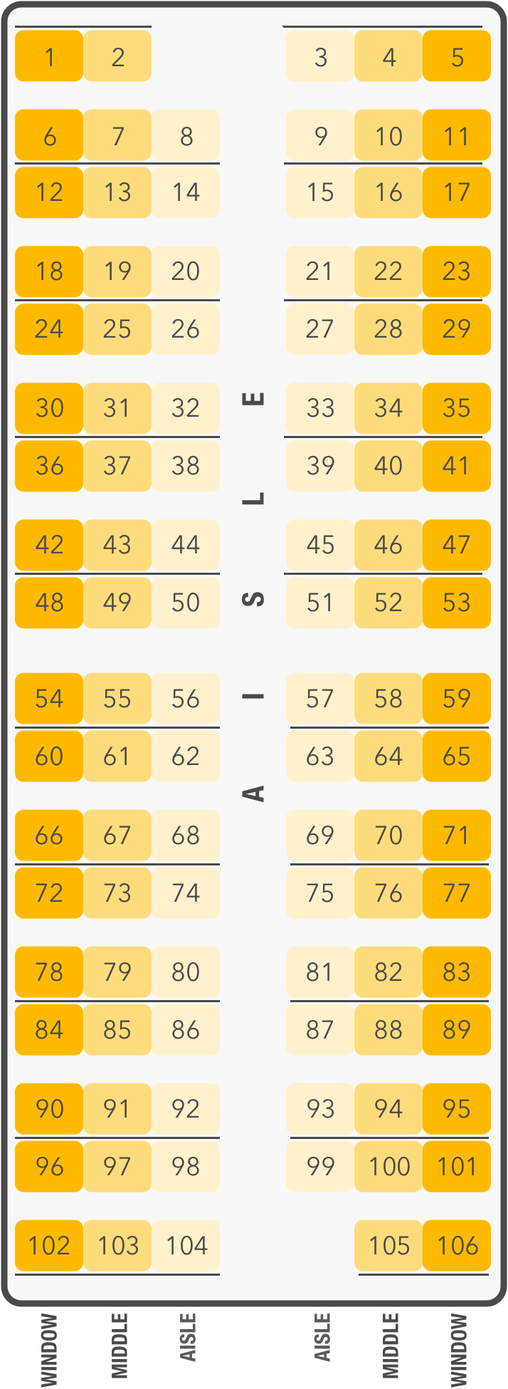 Second seating seat map